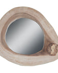 Round Freeform Timber Mirror