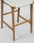 Kempsey Leather Backed Counter Stool - White