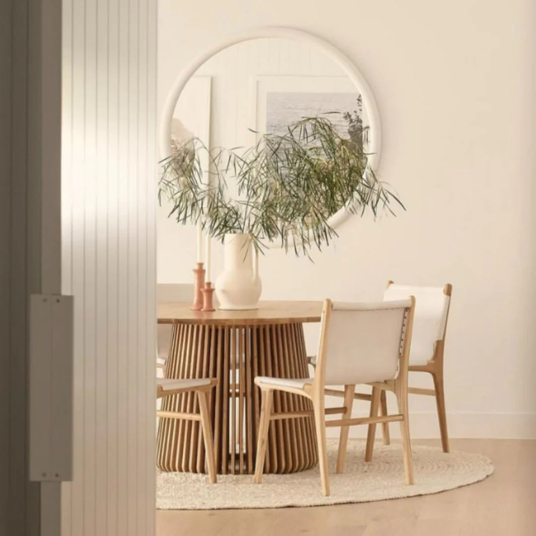 Zebra Vincent White Wash Round Rug