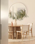 Zebra Vincent White Wash Round Rug