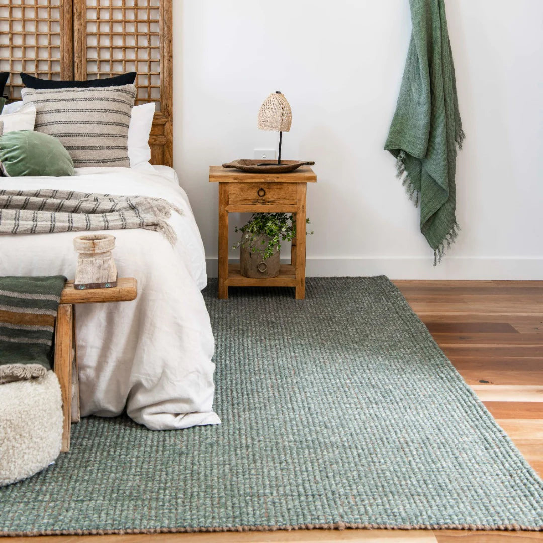 Zebra Carter Wool/Jute Rug - Forest