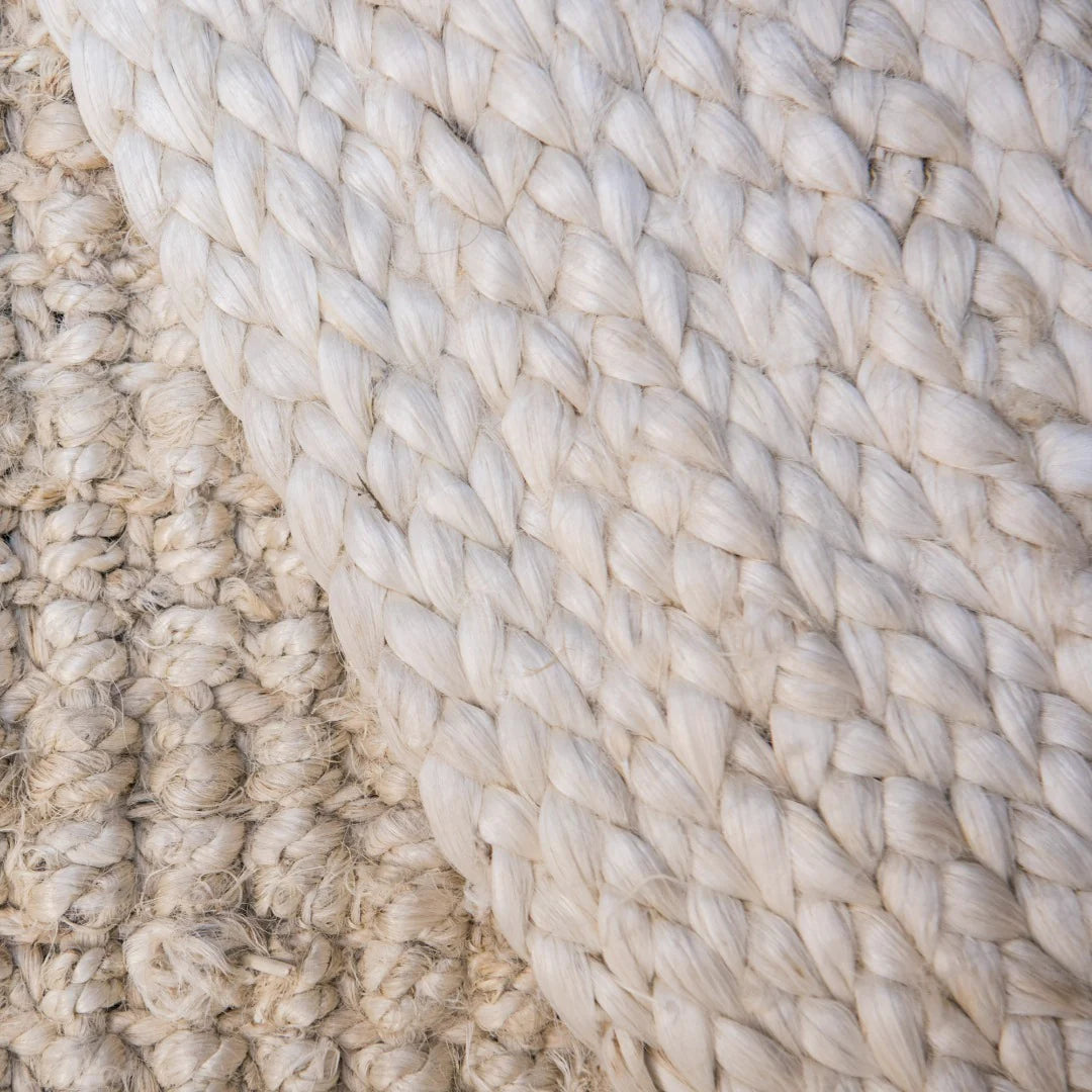 Zebra Vincent White Wash Round Rug