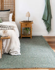 Zebra Carter Wool/Jute Rug - Forest