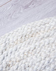 Zebra Vincent White Wash Round Rug