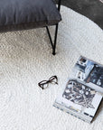 Zebra Vincent White Wash Round Rug