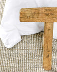 Zebra Carter Wool/Jute Rug - White/Grey