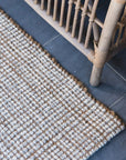 Zebra Carter Wool/Jute Rug - White/Grey