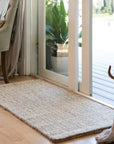 Zebra Carter Wool/Jute Rug - White/Grey