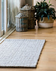 Zebra Carter Wool/Jute Rug - White/Grey