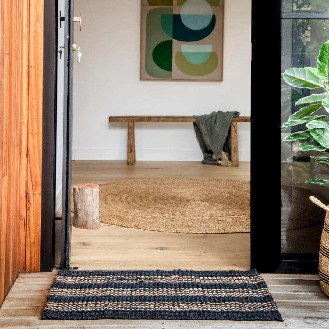 Zebra Jones Stripe Jute Mat
