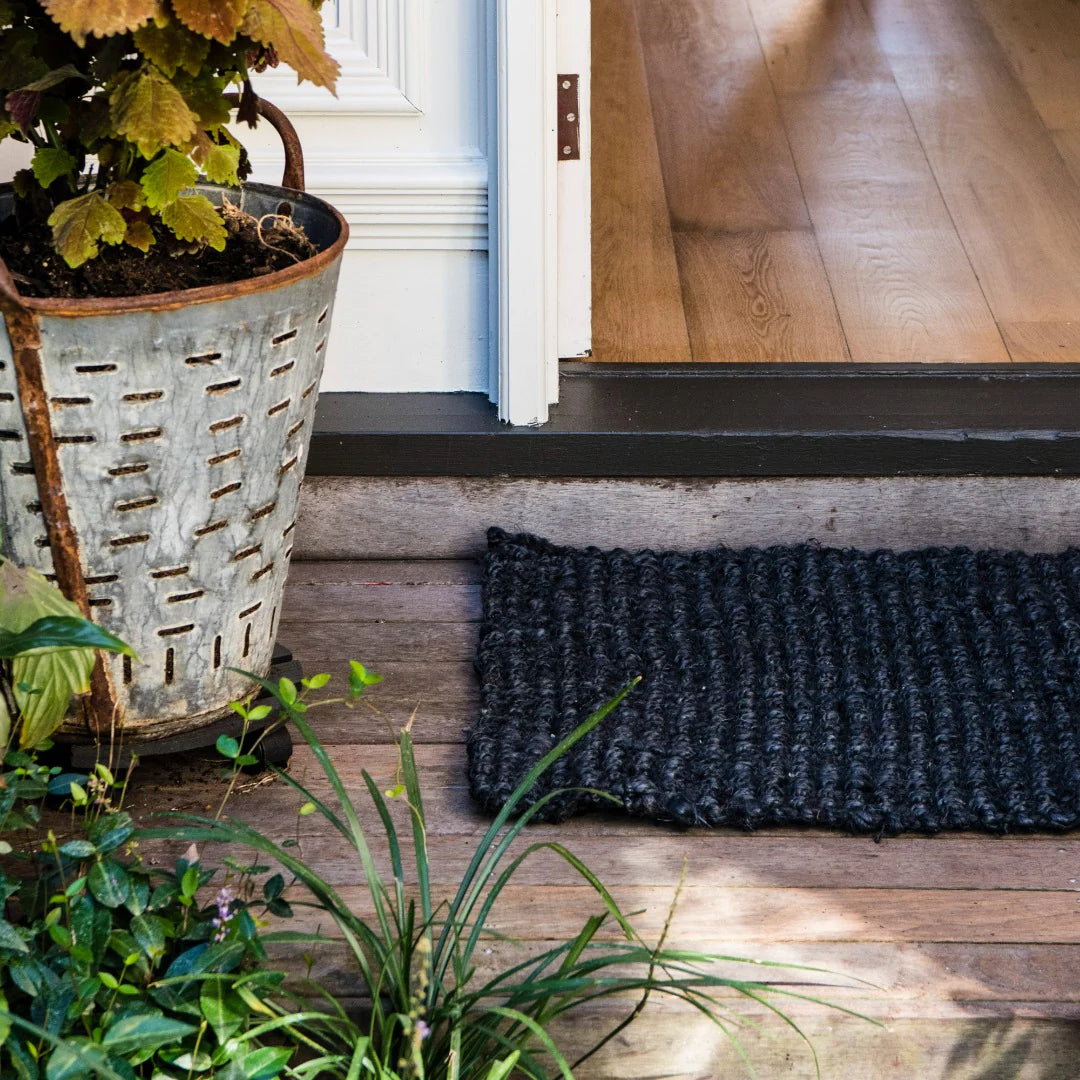 Zebra Graphite Jute Mat
