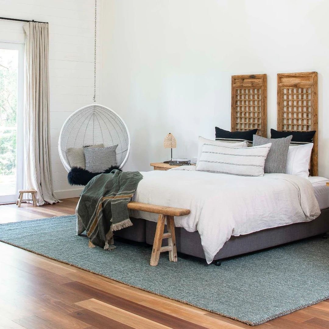 Zebra Carter Wool/Jute Rug - Forest