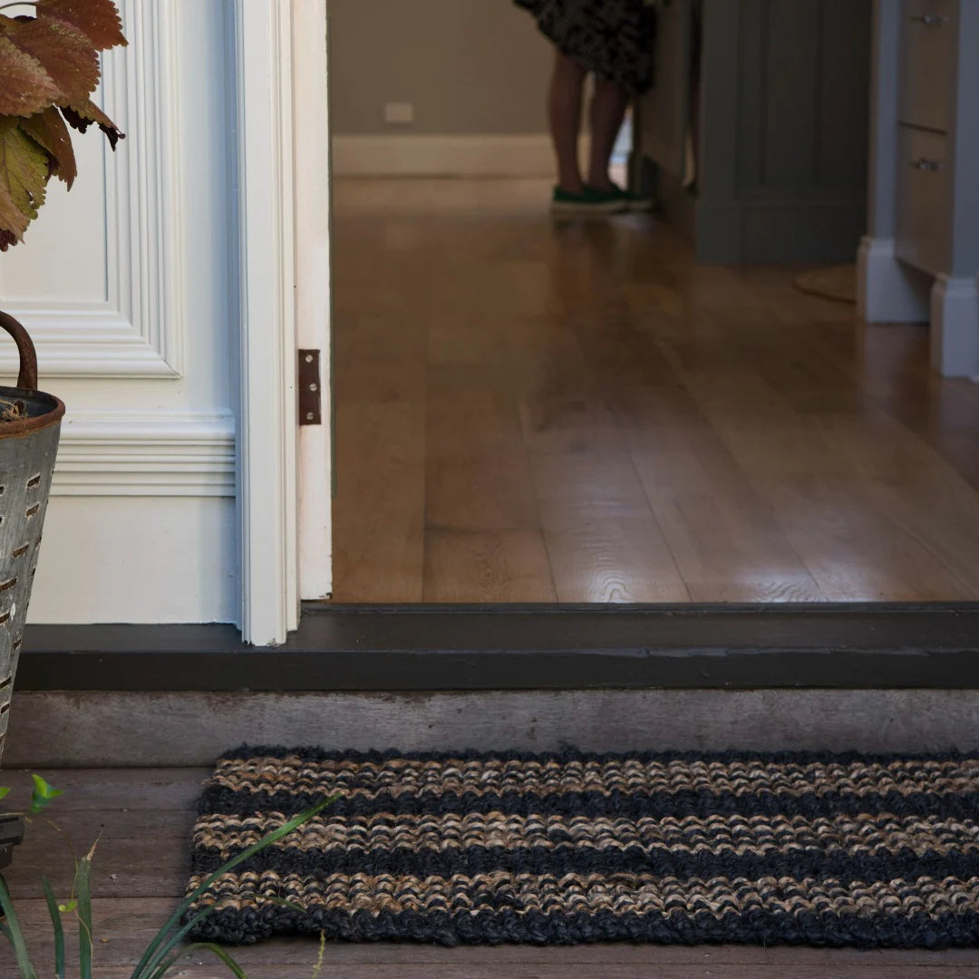 Zebra Jones Stripe Jute Mat