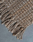 Zebra Natural Jute Runner with Fringe