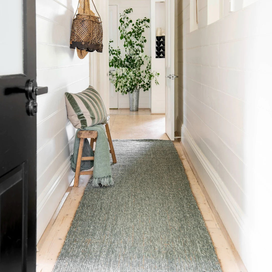 Zebra Carter Wool/Jute Rug - Forest