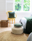 Zebra Natural Braided Jute Round Rug
