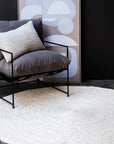 Zebra Vincent White Wash Round Rug