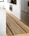 Zebra Bailey Stripe Jute Runner