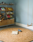 Zebra Natural Braided Jute Round Rug