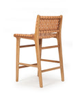 Paloma Woven Leather Backed Counter Stool