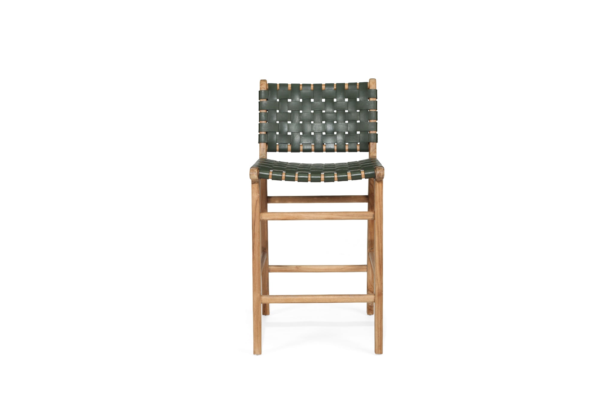 Paloma Woven Leather Backed Counter Stool Jarvis + Jarvis Home