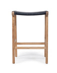 Paloma Flat Leather Saddle Stool