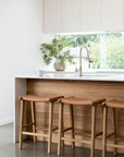 Paloma Flat Leather Saddle Stool