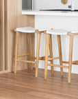 Paloma Flat Leather Saddle Stool