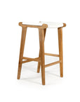 Paloma Flat Leather Saddle Stool