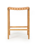 Paloma Woven Leather Saddle Stool