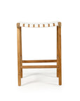 Paloma Woven Leather Saddle Stool