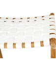 Paloma Woven Leather Saddle Stool