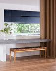Paloma Woven Leather 150cm Bench