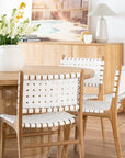Paloma Woven Leather Dining Chair