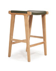 Paloma Flat Leather Saddle Stool