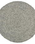 Coastal Loom Haystacks Round Rug - Pewter