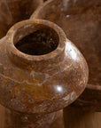 Yara Rosso Marble Sculptural Vase