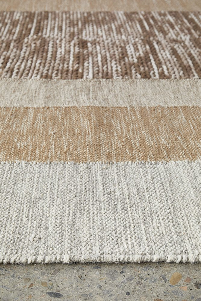 J+J Origin Flatwoven Rug - Toffee
