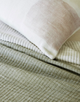 Eadie Ease Quilted Bed Cover Set - White/Pistachio