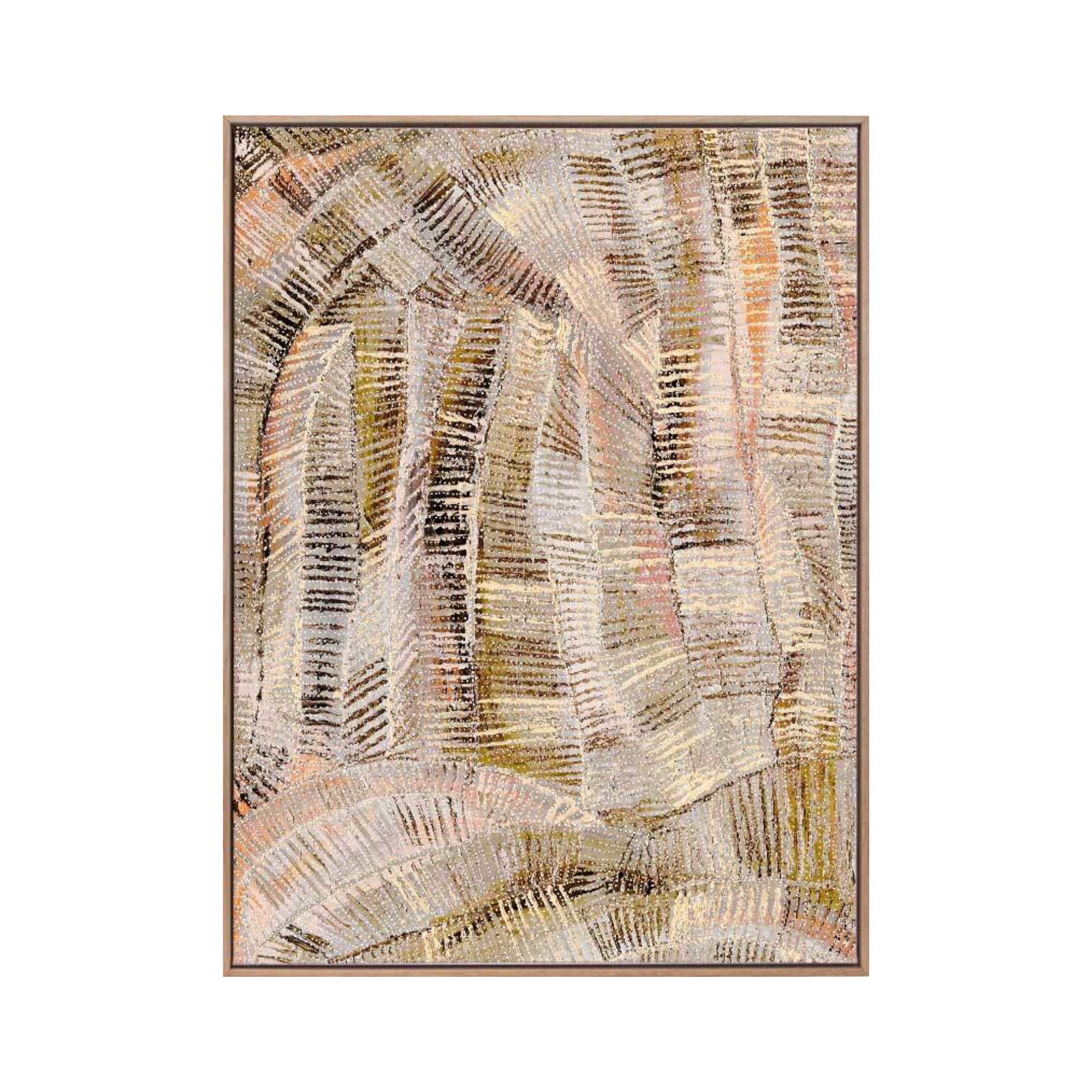 Aboriginal Art Collection - Dhala-Bu-Nya Neutral Canvas Art Print