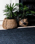 Zebra Graphite Jute Rug