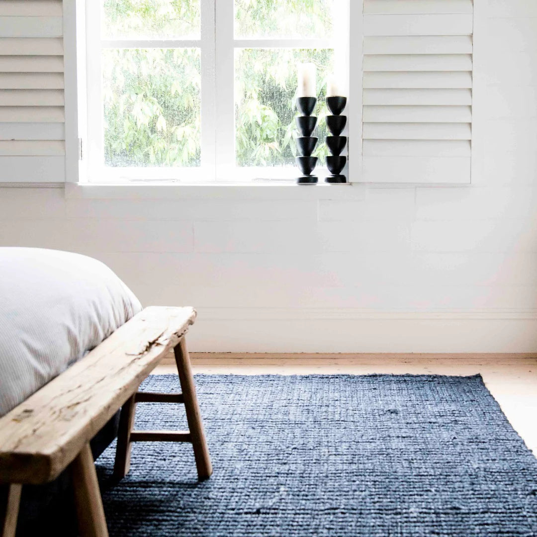 Zebra Graphite Jute Rug