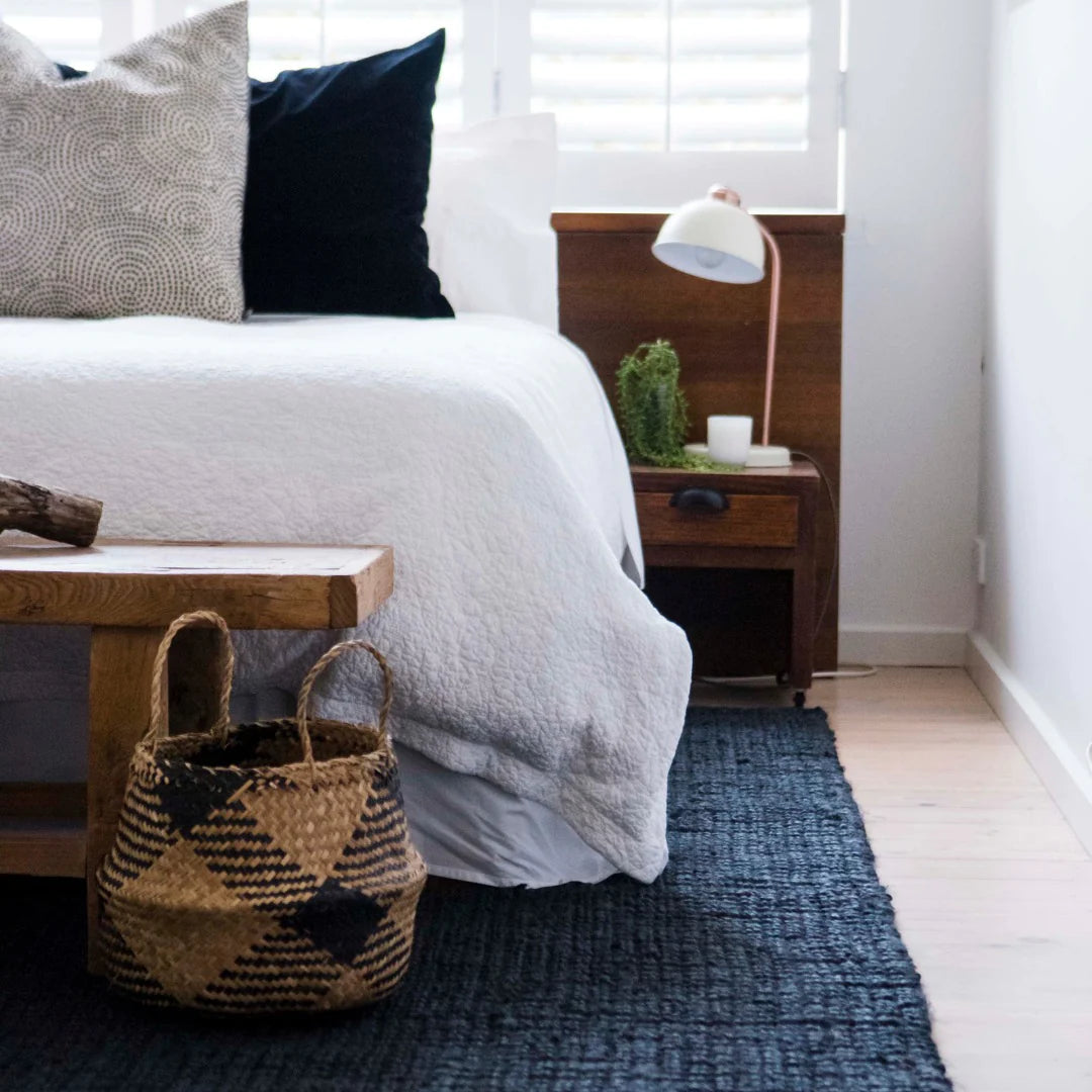 Zebra Graphite Jute Rug