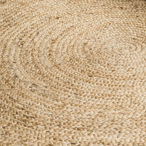 Zebra Natural Braided Jute Round Rug
