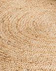 Zebra Natural Braided Jute Round Rug