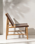 Anwar Leather and Teak Chair