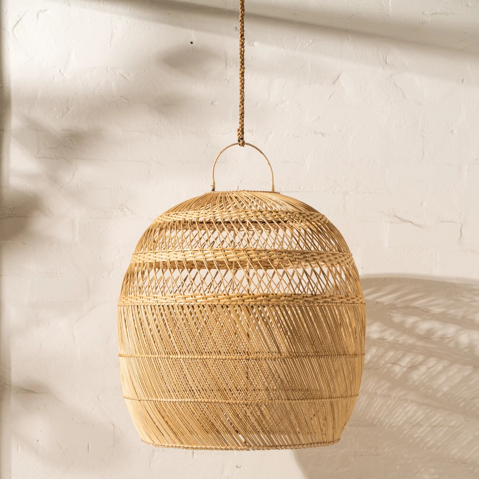 Rattan hanging shop light shades