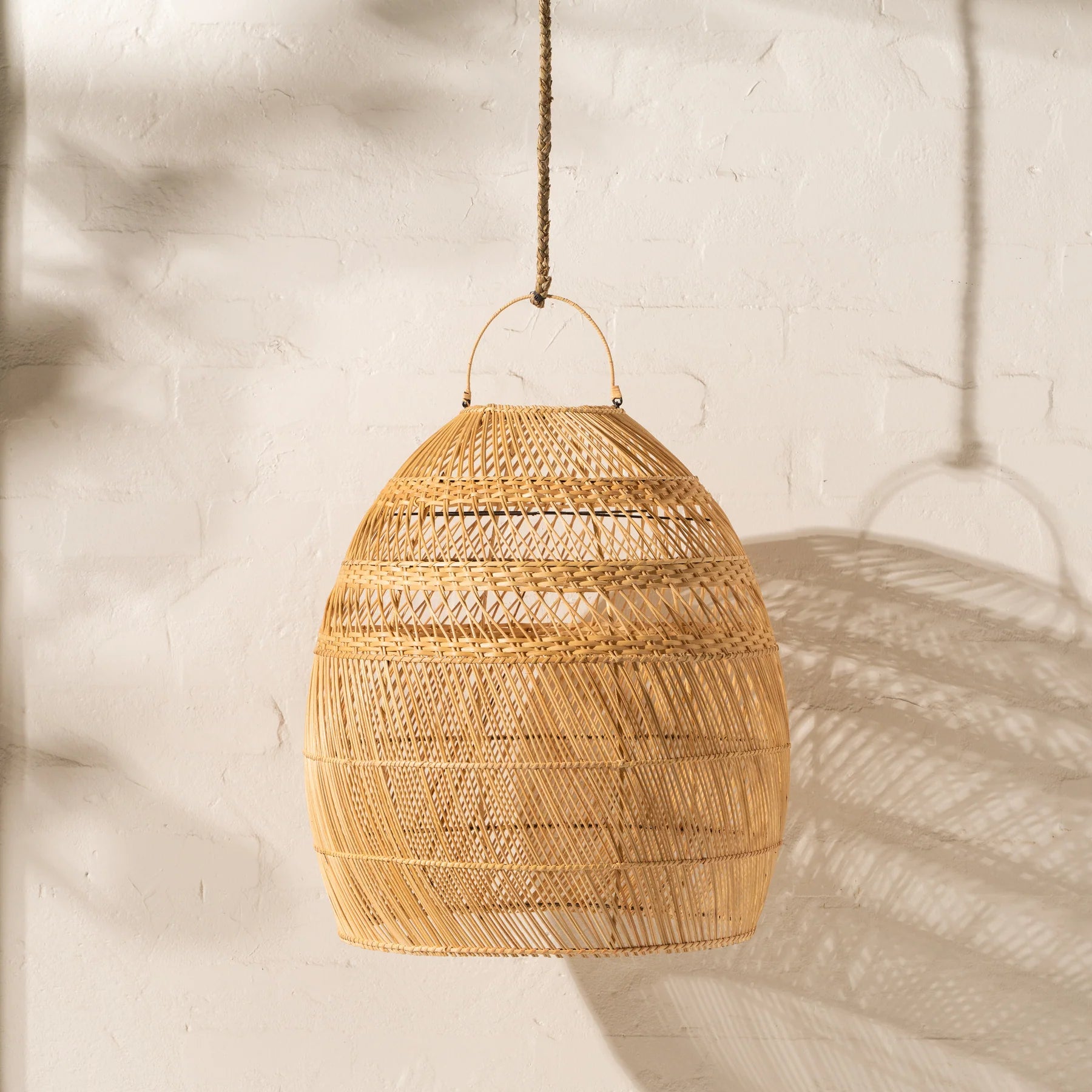 Large shop wicker lampshade