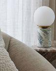 Amani Table Lamp Green & White