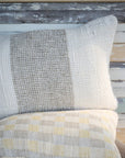 Eadie Coco Linen Cushion - White/Natural